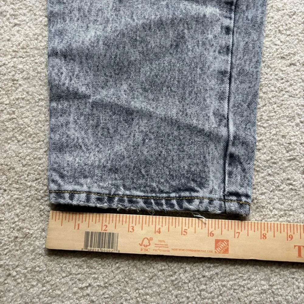 Vtg 80s Gap Jeans 32x30.5 Gray Relaxed Tapered Acid Wash Button Fly Denim Pants